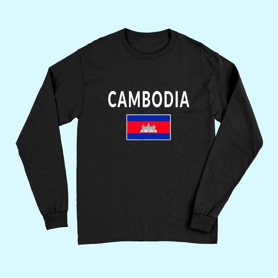 Cambodia Flag Long Sleeves