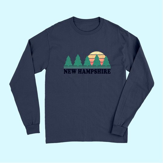 New Hampshire NH Vintage Retro 70s Graphic Long Sleeves