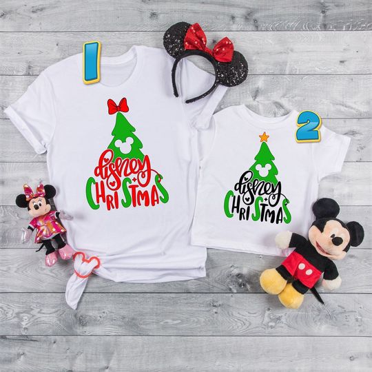 Merry Christmas Disney Christmas Tree T Shirt