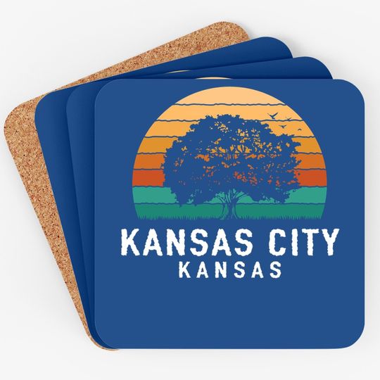 Kansas City Vintage Sunset Coaster