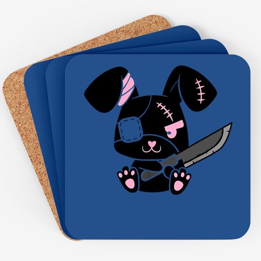 Kawaii Bunny Menhera Pastel Goth Coaster