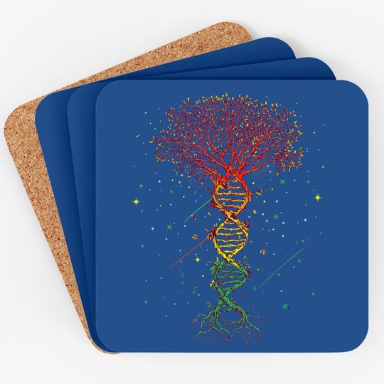 Dna Tree Life Genetics Biologist Science Earth Day Coaster