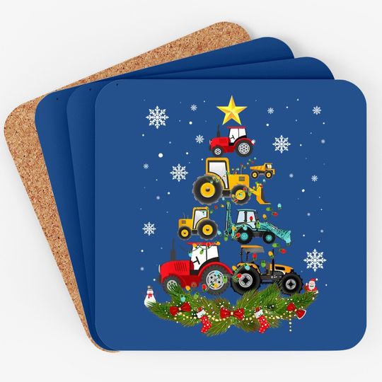 Tractor Christmas Tree Coaster