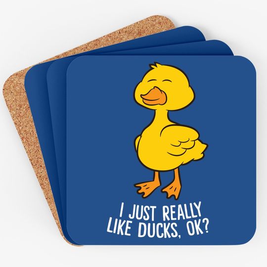 I Just Really Like Ducks Rubber Lover Coaster