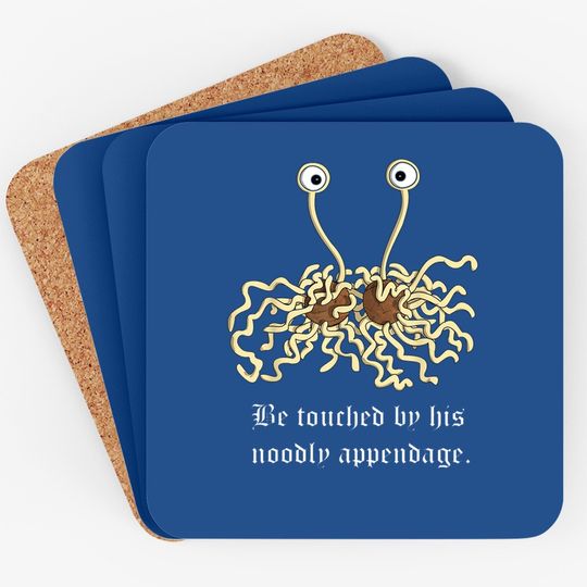 Flying Spaghetti Monster Pastafarian Atheist Geek Gift Coaster