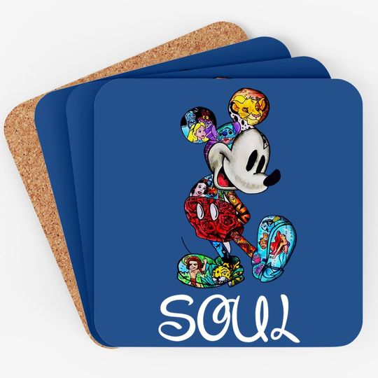 Matching Couple Disney Soul Mate Mickey Mouse Coaster