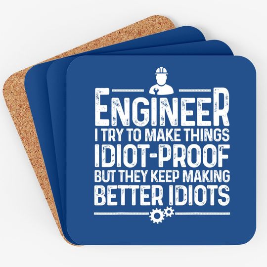 Funny Engineer Cool Engineering Mechanic Coaster