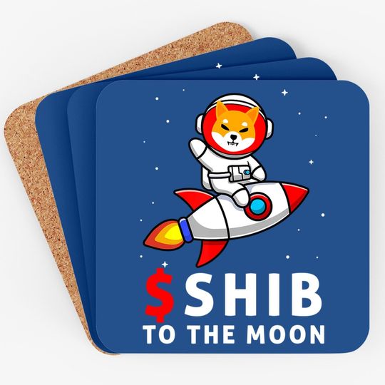 Shiba To The Moon Coaster