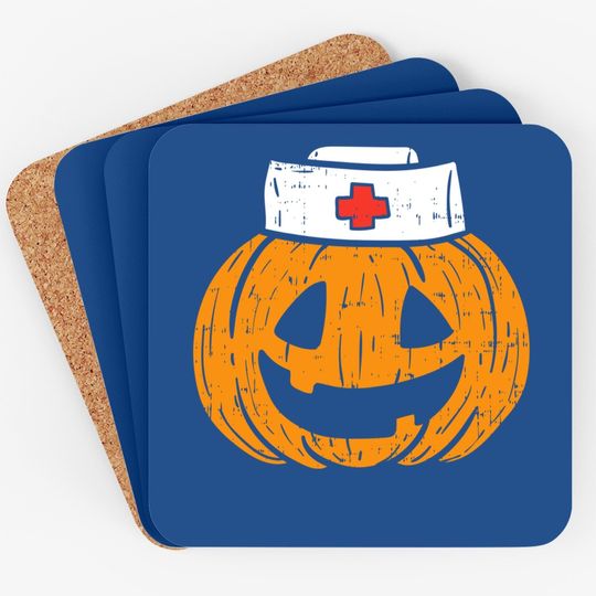 Pumpkin Nurse Scary Halloween Costume Coaster