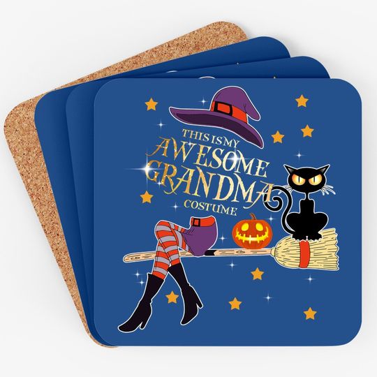 This Is My Awesome Grandma Costume Halloween Grandma Witch Coaster