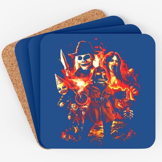 Puppet Master Torched Halloween Coaster
