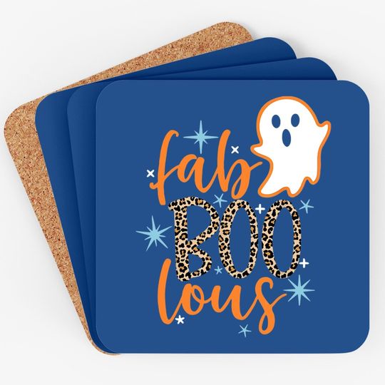 Halloween Fab Boo Lous Leopard Ghost Coaster