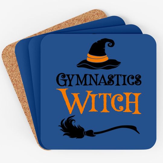 Gymnastics Witch Halloween Costume Coaster