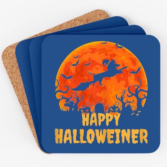 Dachshund Happy Halloweiner Coaster