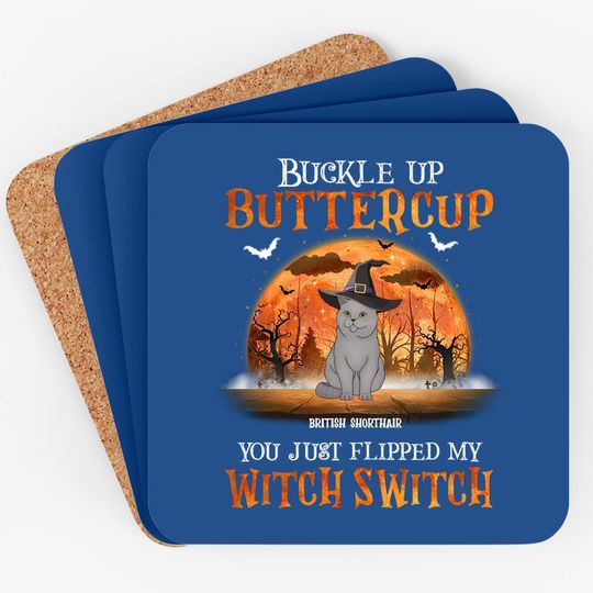 Buckle Up Buttercup You Just Flipped Up My Witch Switch Classic Coaster