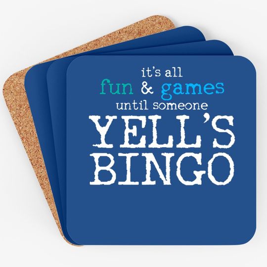 Bingo Winner Yell's Bingo Bingo Winning Card Coaster