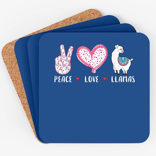 Peace Love Llamas Coaster
