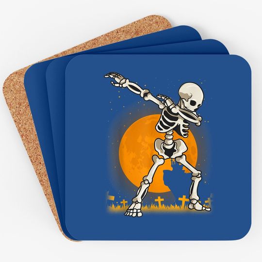 Halloween Dabbing Skeleton Coaster
