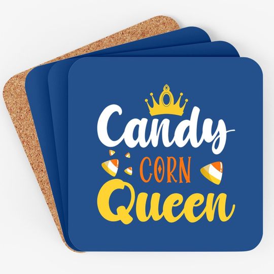 Candy Corn Queen Cute Halloween Day Coaster