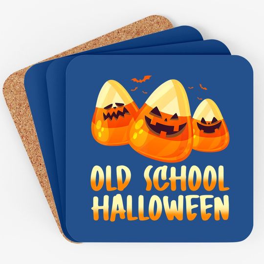 Old School Halloween Candy Corn Coaster