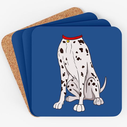 Dalmatian For Halloween Dog Animal Cosplay Coaster