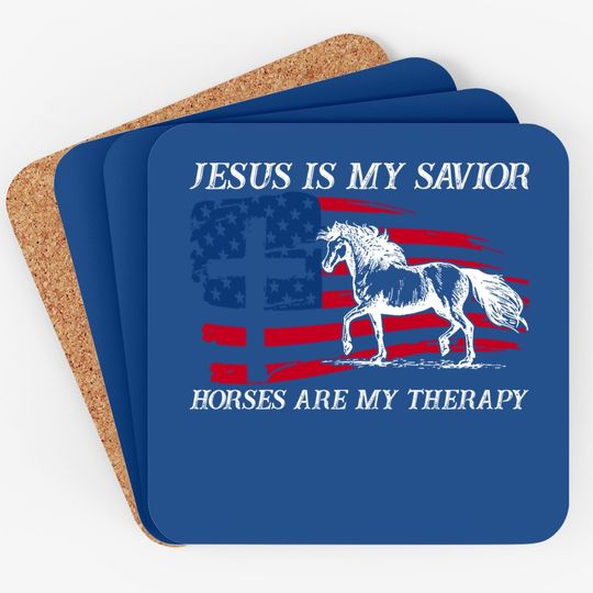 Horses Are My Therapy Classic Coaster
