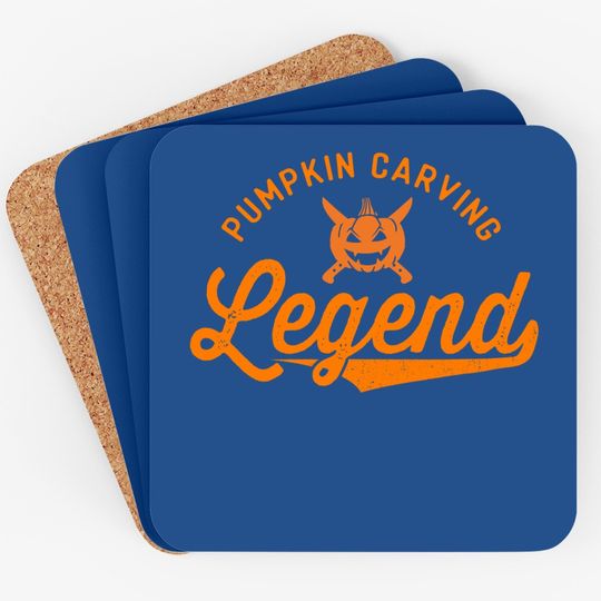 Adult Jack O Lantern Pumpkin Carving Legend Halloween Coaster