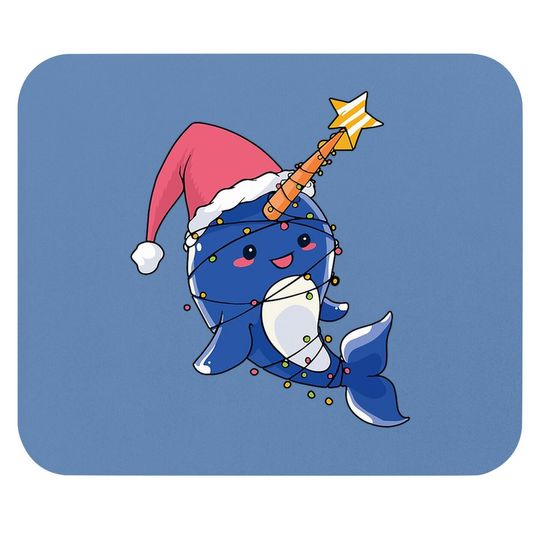 Narwhal Christmas Mouse Pads