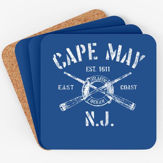 Cape May New Jersey Nj Coaster Vintage Nautical Boating Coaster