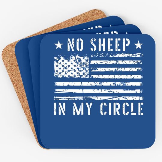 No Sheep In My Circle Funny Vintage Coaster