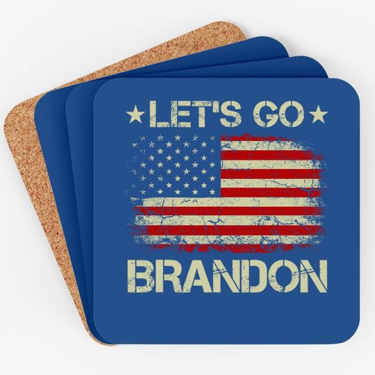 Let’s Go Brandon American Flag Impeach Biden Coaster