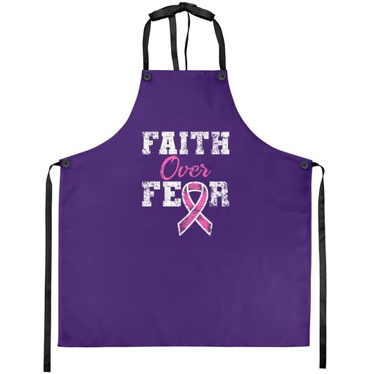 Faith Over Fear Breast Cancer Awareness Apron