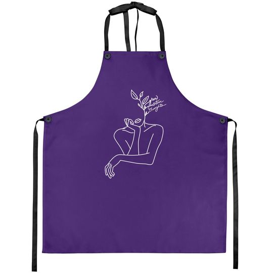 Line Drawing Art Apron, Grow Positive Thoughts, Face Apron, Artistic Apron, Abstract Drawing Apron