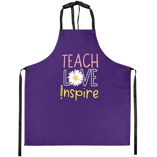Summer Teacher Teach Love Inspire Apron