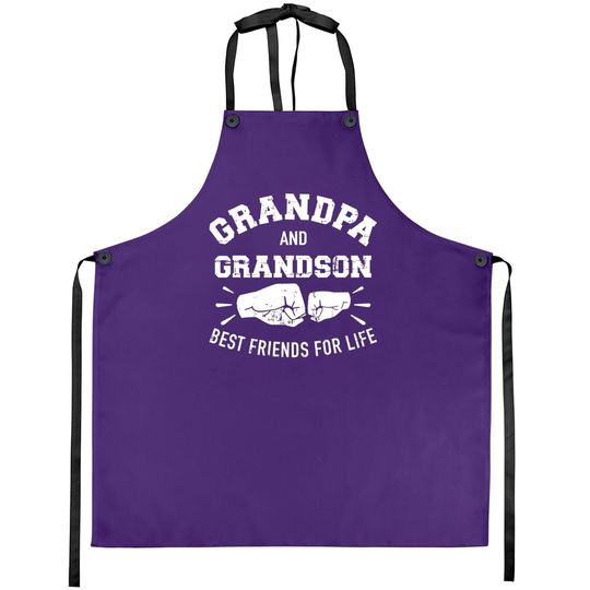 Grandpa And Grandson Best Friends For Life Apron