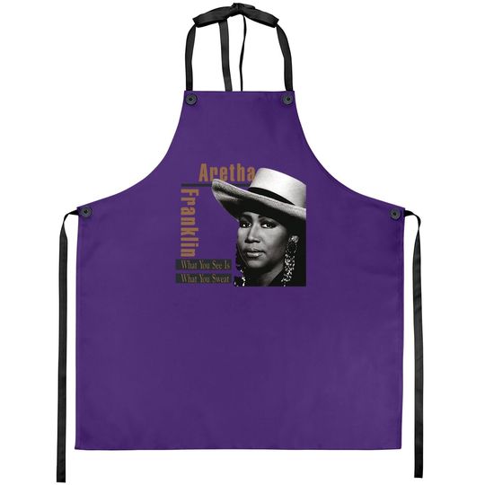 Aretha Franklin What You See Is Creative Print Apron Black