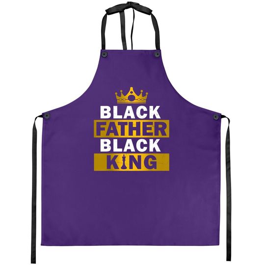 Black Father Black King African American Apron