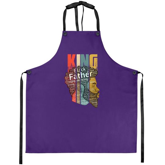 Black Father Strong Black King Apron