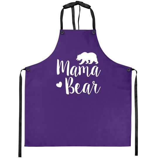 Zilin Mama Bear Apron Short Sleeve Lettering Graphic Cute Apron Summer Tops