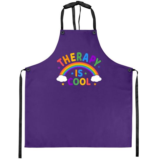 Therapy Is Cool ! End The Stigma Mental Health Awareness Apron