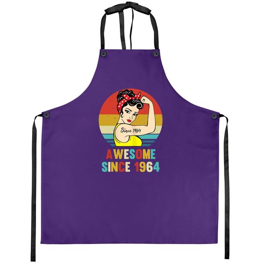 Vintage 57th Birthday 1964 Gift For 57 Year Old Woman Apron
