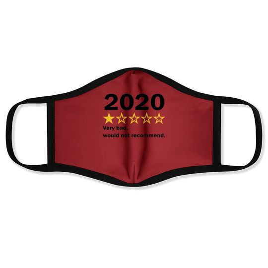 2020 Review Funny New Years Eve 2021 Face Mask