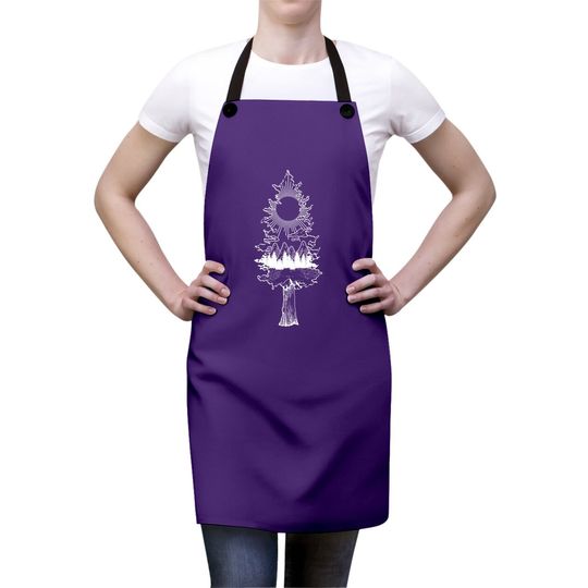 Classy Mood Pine Tree Apron Nature Lover Camping Hiking Adventure Outdoors Apron