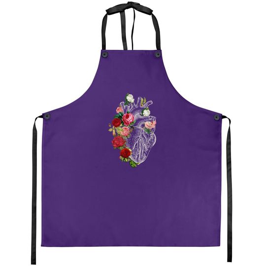 Anatomical Heart And Flowers Show Your Love Apron