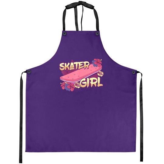 Skater Girl Skateboard Skateboarding Apron