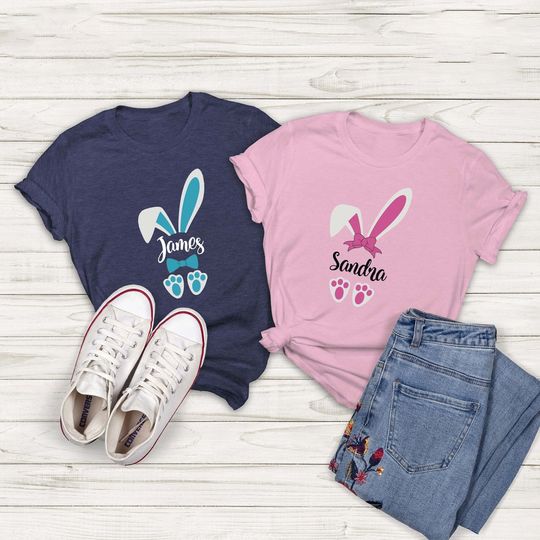 Custom Bunny Easter Day T-shirt
