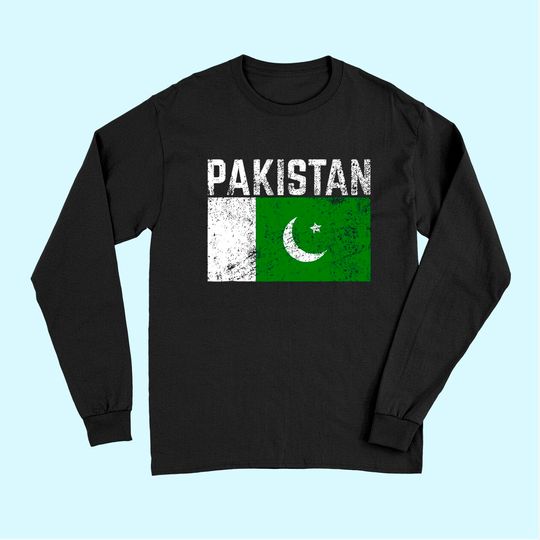 Pakistan Flag Vintage Long Sleeves