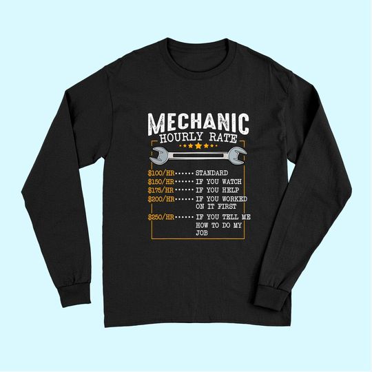Mechanic Hourly Rate Labor Rates Co-Workers Long Sleeves