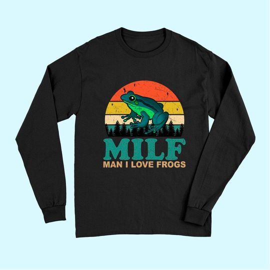 I Love Frogs Saying Amphibian Lovers Long Sleeves