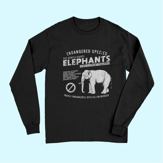 Save The Elephants Long Sleeves
